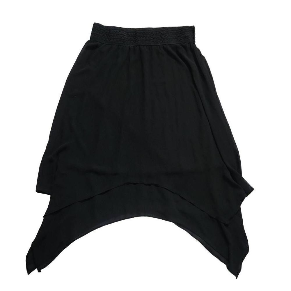 Thalia Sodi Ladies Black Pull On Layered Skirt - Size Large